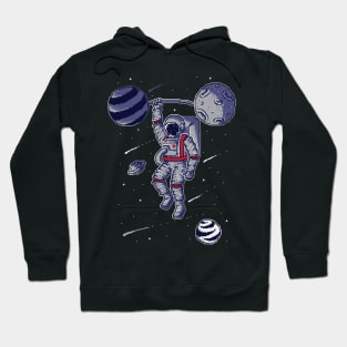 strong astronaut pixel Hoodie